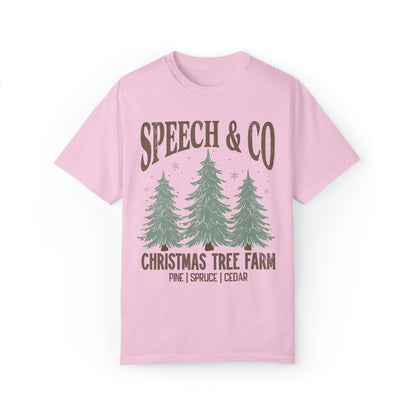 Speech & Co Christmas Tree Farm Comfort Colors T-Shirt