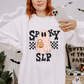 Spooky SLP Checkerboard Long Sleeve Comfort Colors T-Shirt