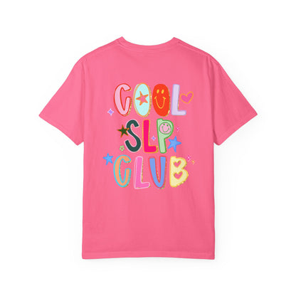 Personalized Cool SLP Club Comfort Colors T-Shirt | Front and Back Print