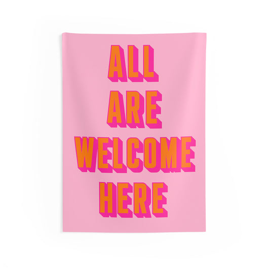 All Are Welcome Here Tapestry