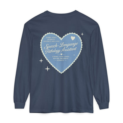 SLPA Heart Patch Long Sleeve T-Shirt | Front and Back Print