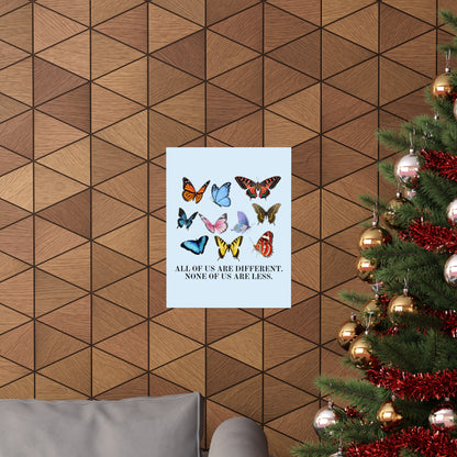 All Of Us Are Different Poster | Light Blue