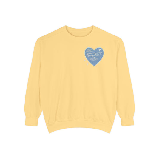 SLPA Heart Patch Comfort Colors Sweatshirt | Front and Back Print