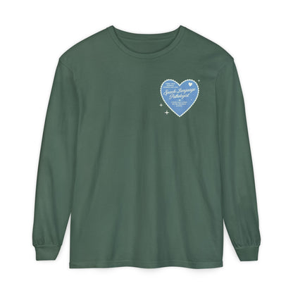 SLP Heart Patch Long Sleeve T-Shirt | Front and Back Print