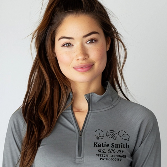 Personalized Med SLP Women's Quarter-Zip Pullover