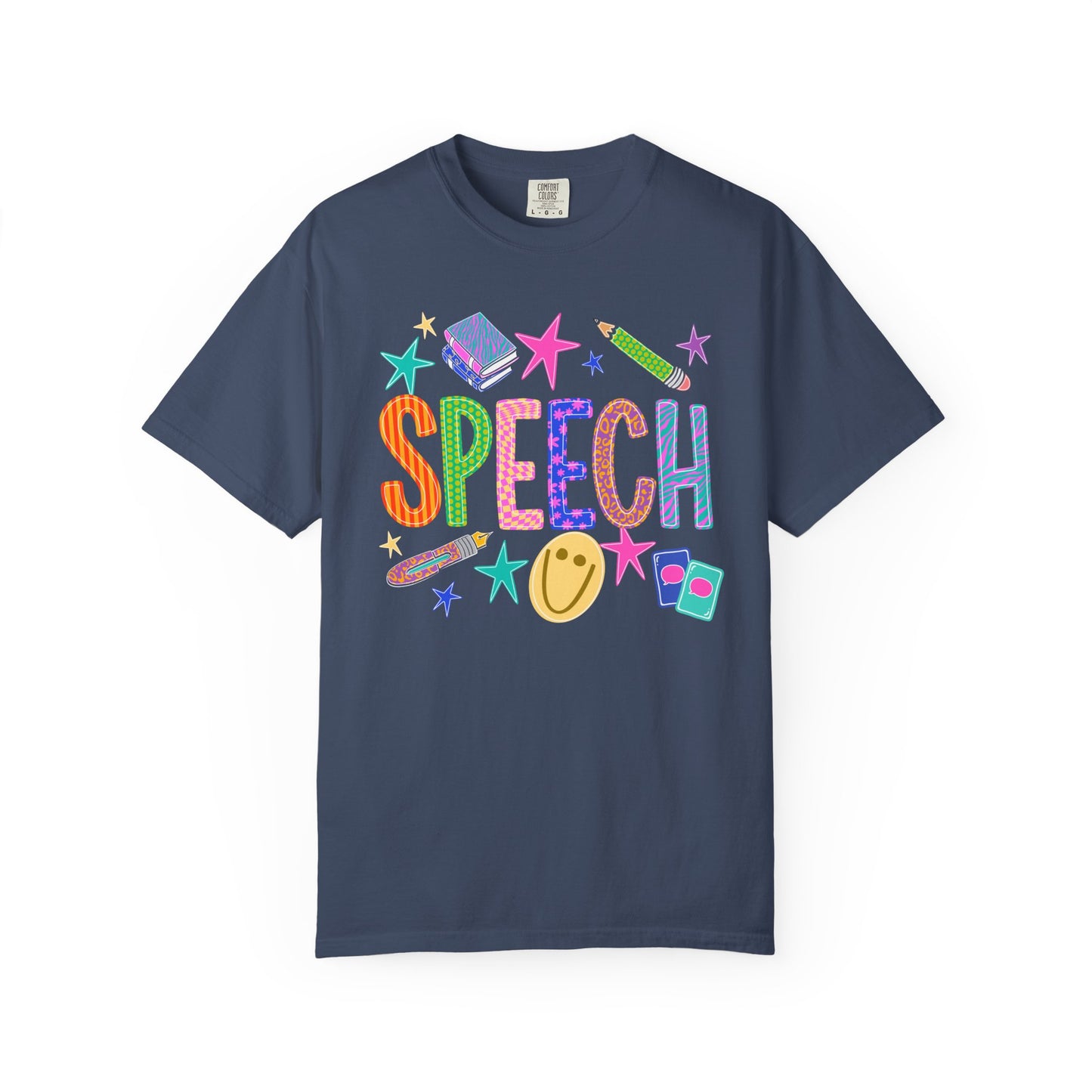 Colorful Retro Speech Comfort Colors T-Shirt