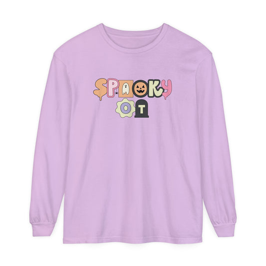 Spooky OT Retro Long Sleeve Comfort Colors T-Shirt