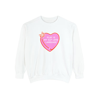 Play Is My SLP Love Language Comfort Colors Sweatshirt