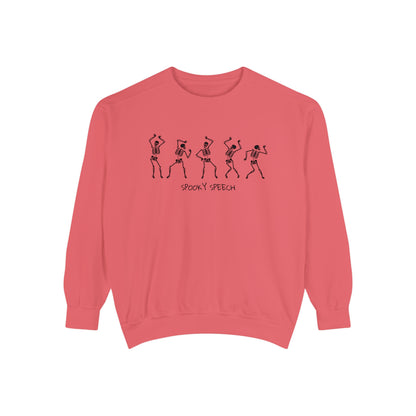 Spooky Speech Skeletons Comfort Colors Sweatshirt