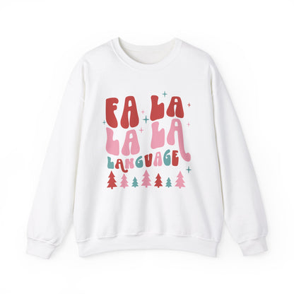 Fa La La La Language Crewneck Sweatshirt