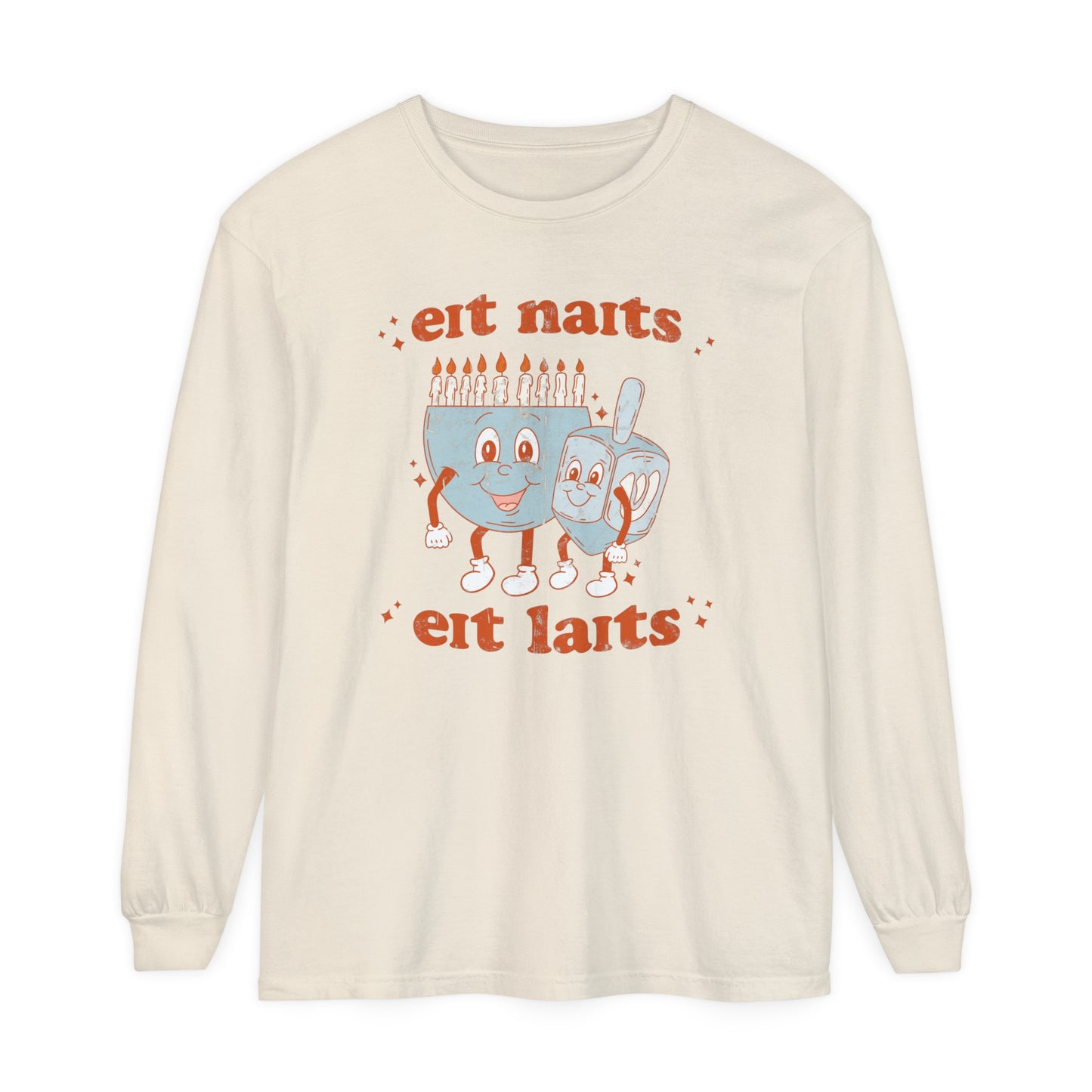 Eight Nights Eight Lights IPA Distressed Long Sleeve Comfort Colors T-Shirt