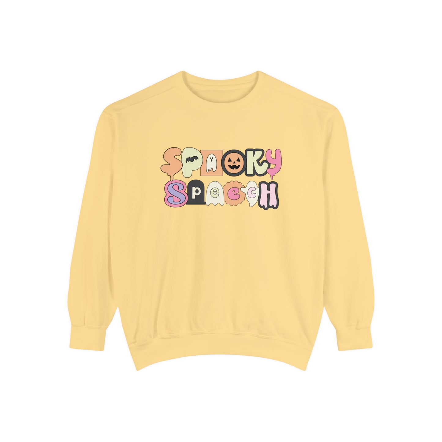 Spooky Speech Retro Comfort Colors Sweatshirt
