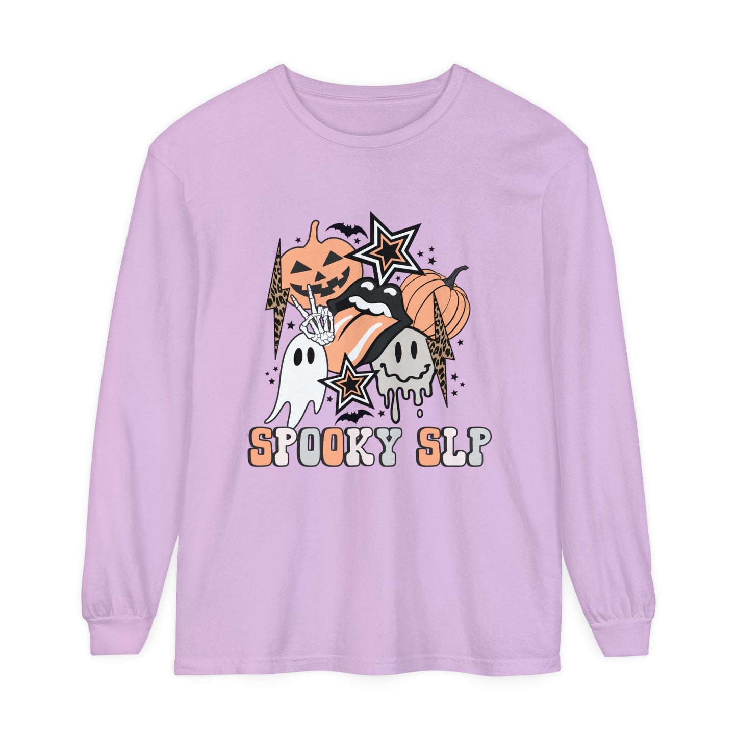 Spooky SLP Retro Halloween Long Sleeve Comfort Colors T-Shirt