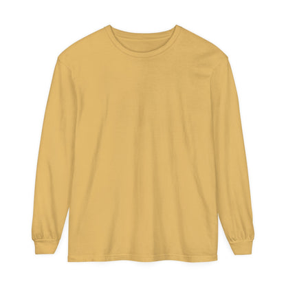 Custom Logo Comfort Colors Long Sleeve T-Shirt | Left Chest & Back Print