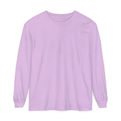 Custom Logo Comfort Colors Long Sleeve T-Shirt | Left Chest & Back Print