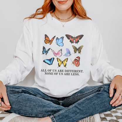 All of Us Are Different Long Sleeve Comfort Colors T-Shirt