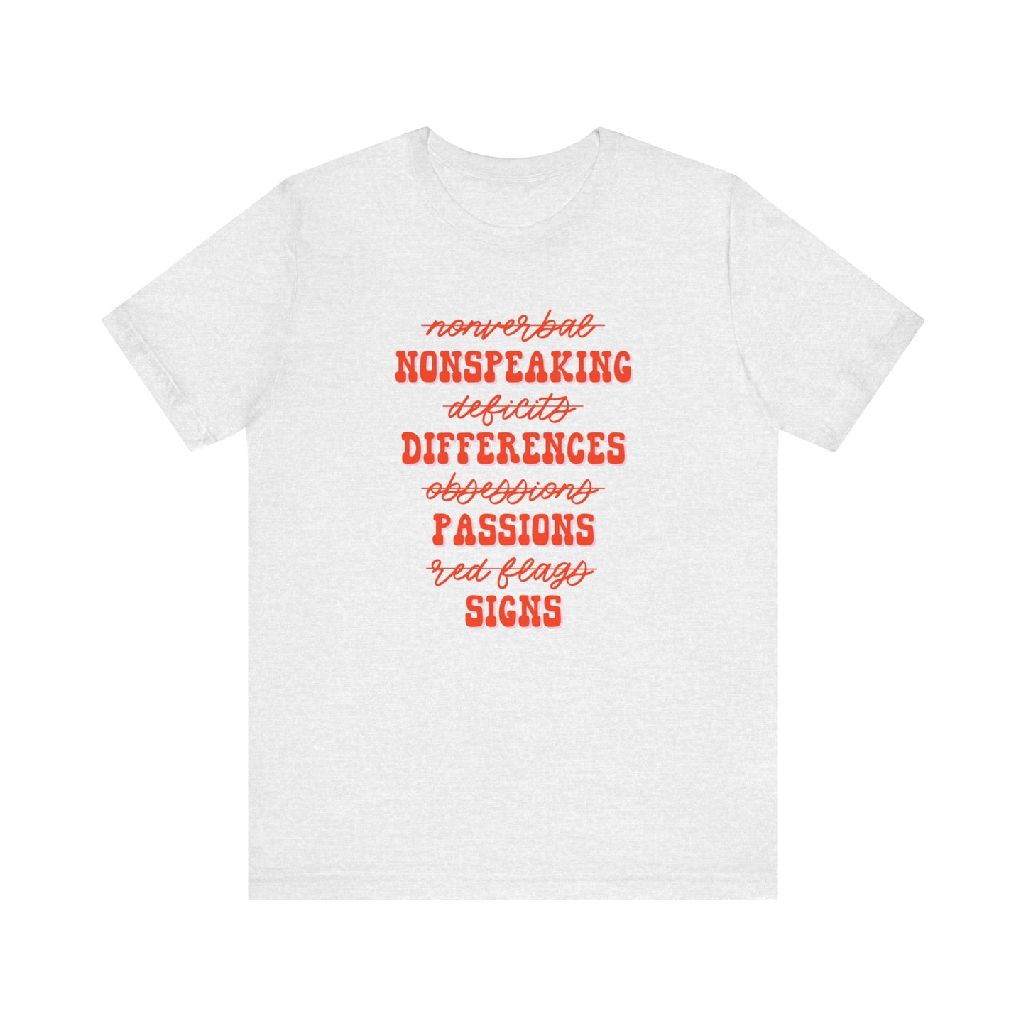 Neurodiversity Terms Jersey T-Shirt