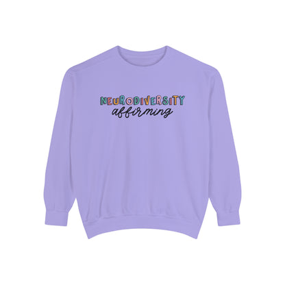 Neurodiversity Affirming Comfort Colors Sweatshirt