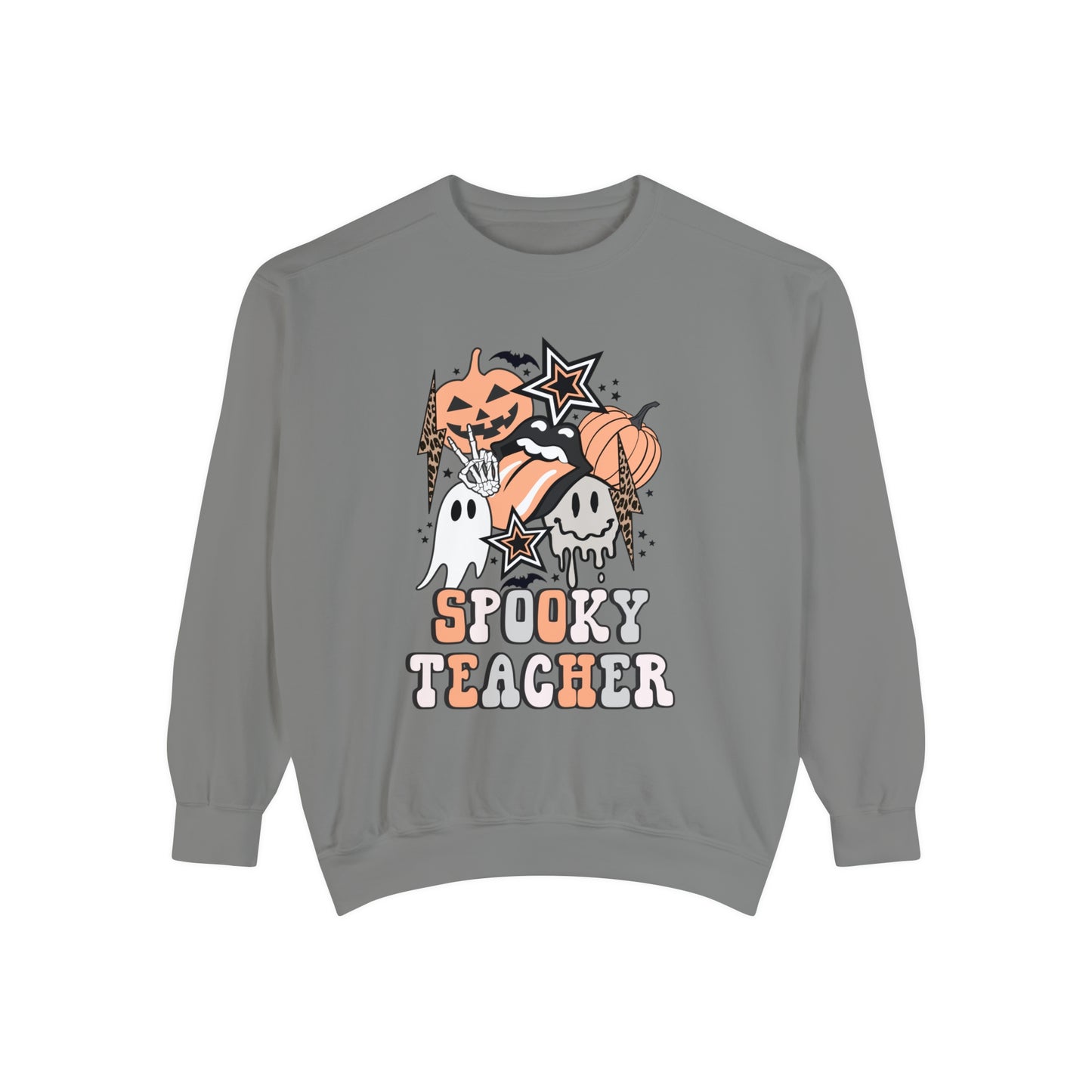 Spooky Teacher Retro Halloween Comfort Colors Sweatshirt