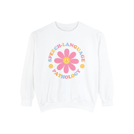 Speech Daisy Multicolored Comfort Colors Sweatshirt