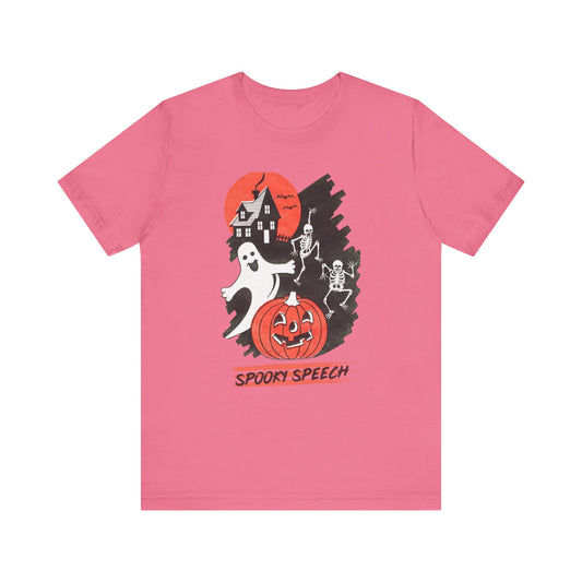 Spooky Speech Friend Distressed Jersey T-Shirt