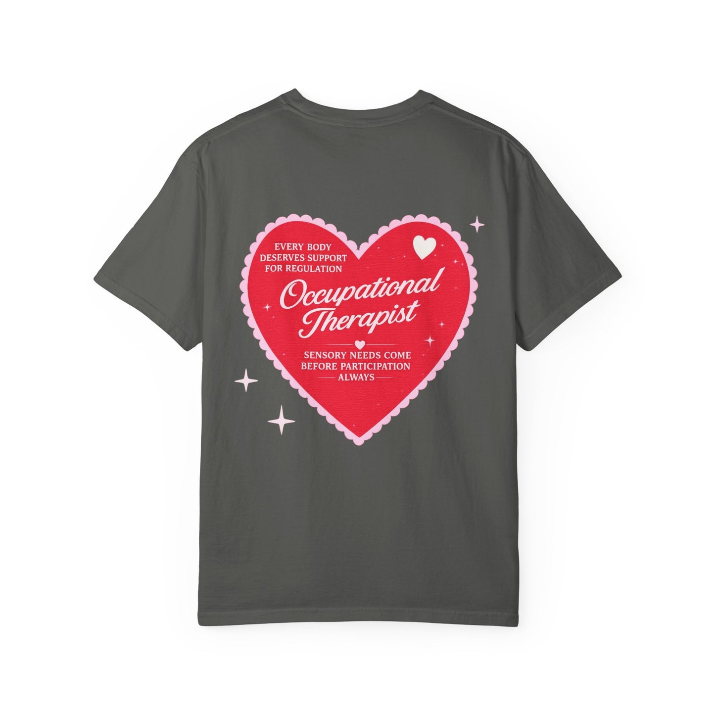 OT Heart Patch Comfort Colors T-Shirt | Front and Back Print