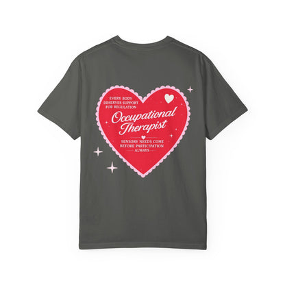 OT Heart Patch Comfort Colors T-Shirt | Front and Back Print