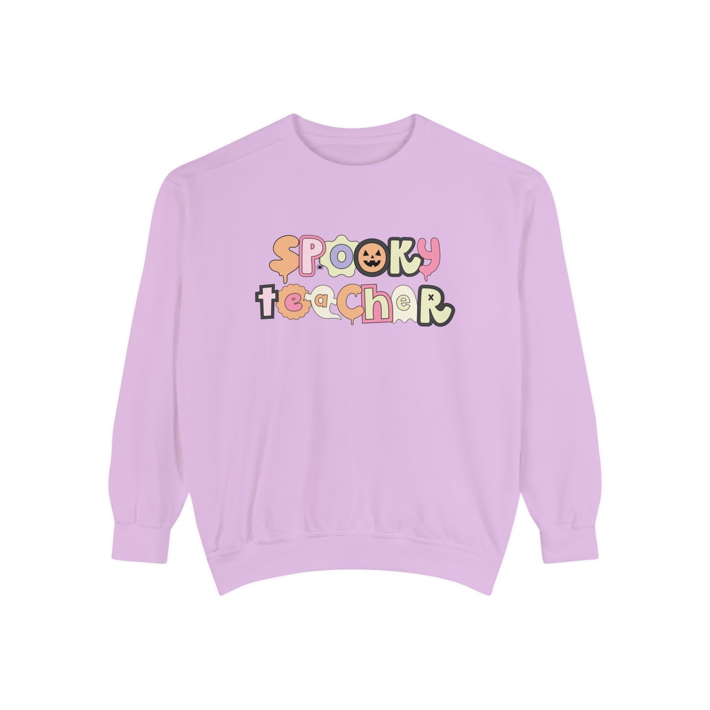 Spooky Teacher Retro Comfort Colors Sweatshirt