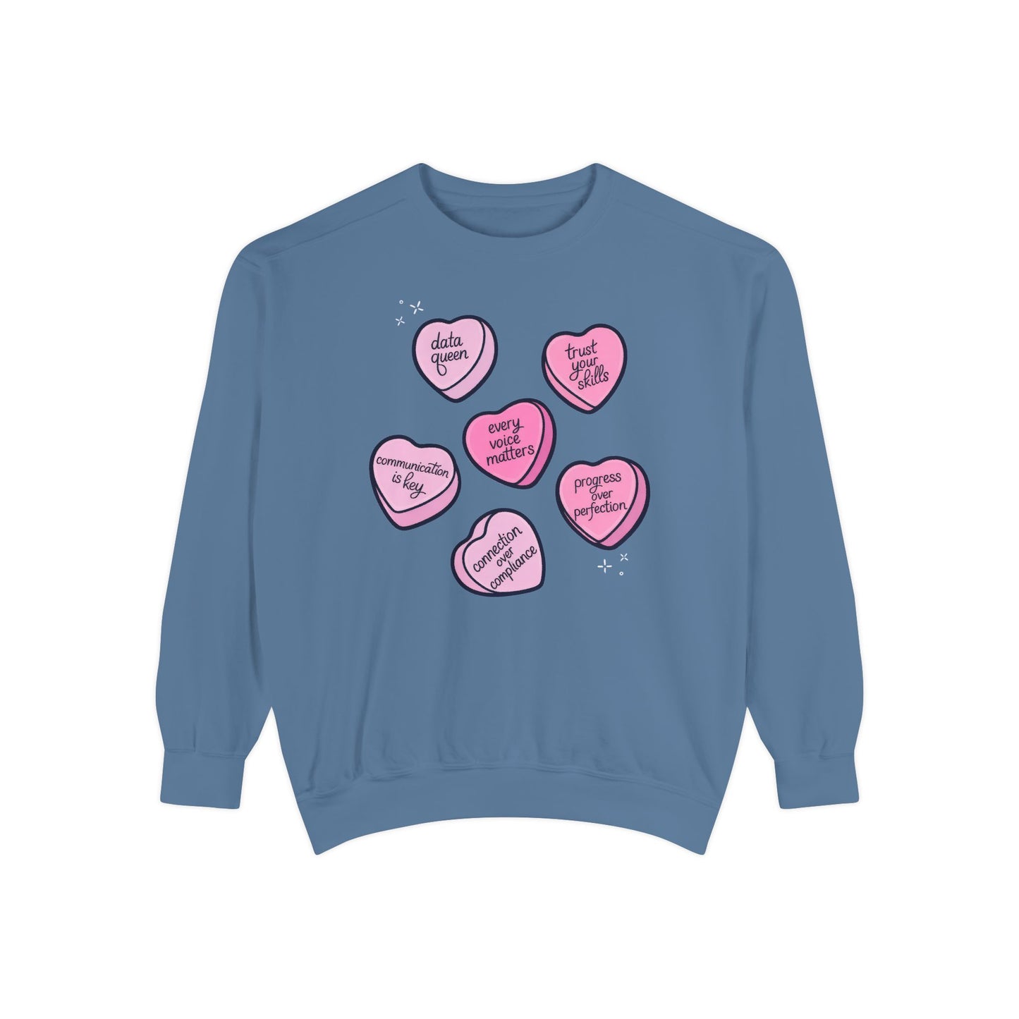 Candy Hearts Comfort Colors Sweatshirt
