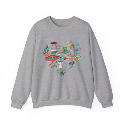 Autism Heart Crewneck Sweatshirt