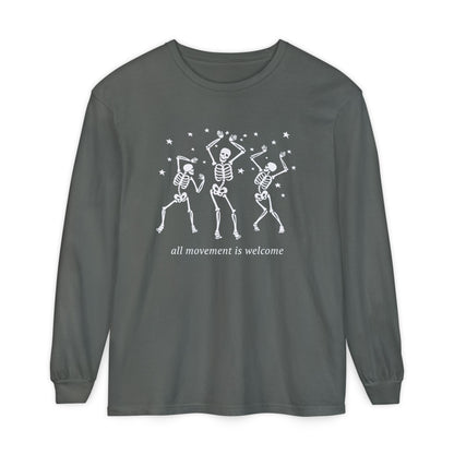 All Movement Is Welcome Long Sleeve Comfort Colors T-Shirt