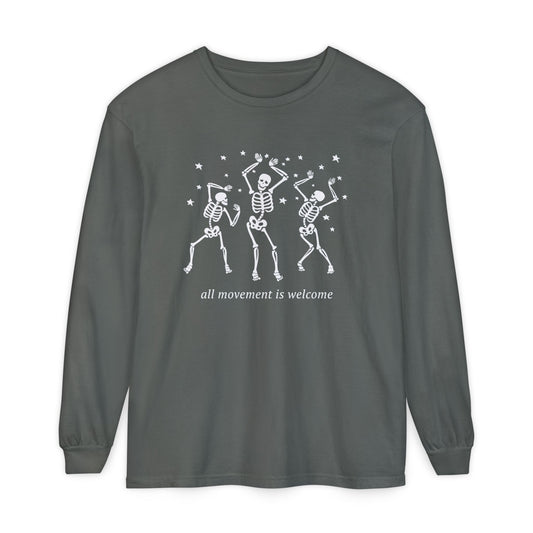 All Movement Is Welcome Long Sleeve Comfort Colors T-Shirt