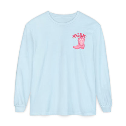 Western NSLHM Long Sleeve Comfort Colors T-Shirt | Front and Back Print