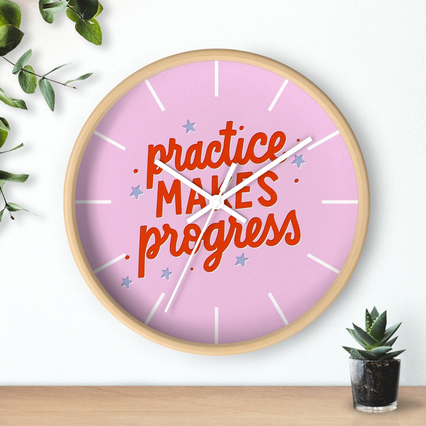 Practice Makes Progress Wall Clock