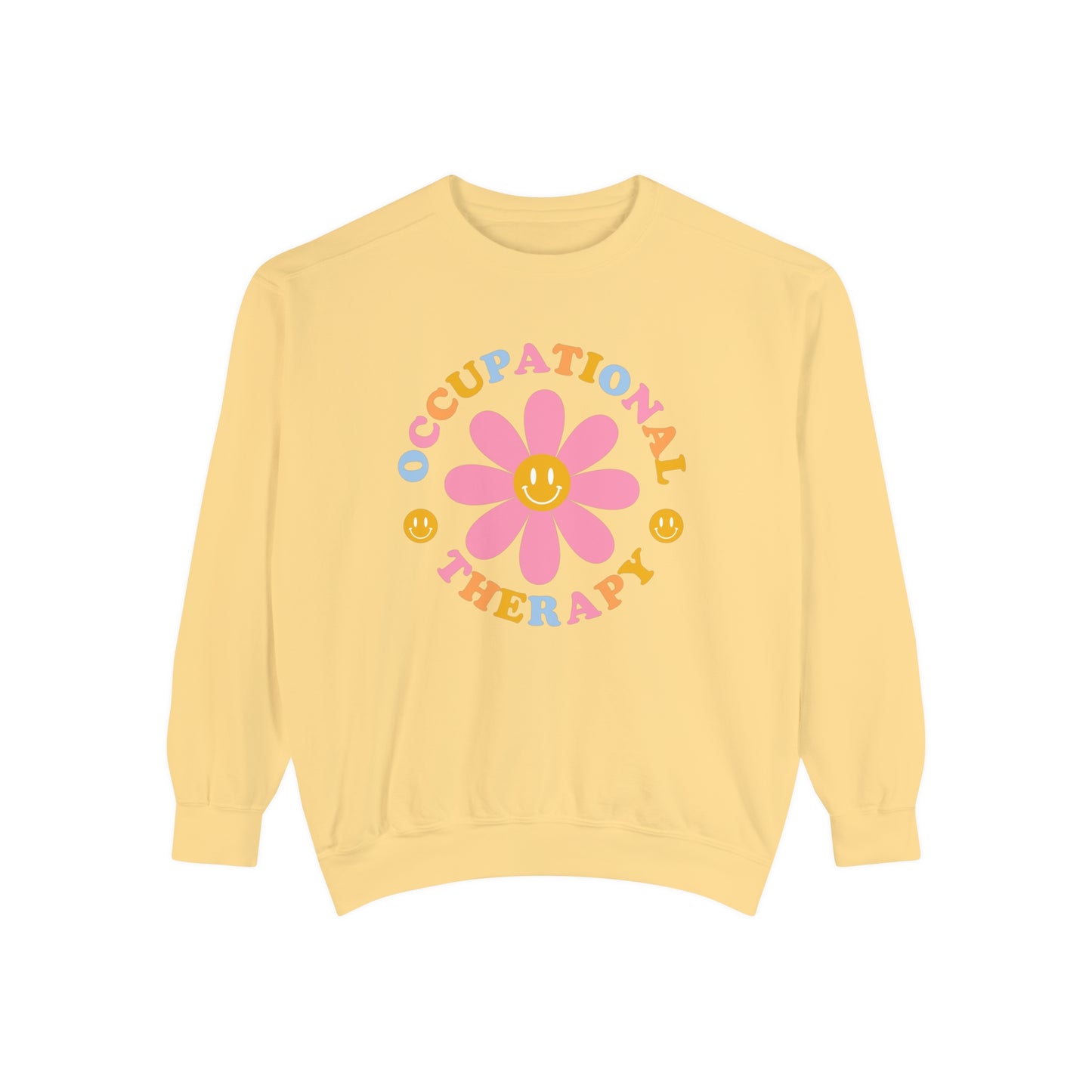 Occupational Therapy Daisy Multicolored Comfort Colors Sweatshirt