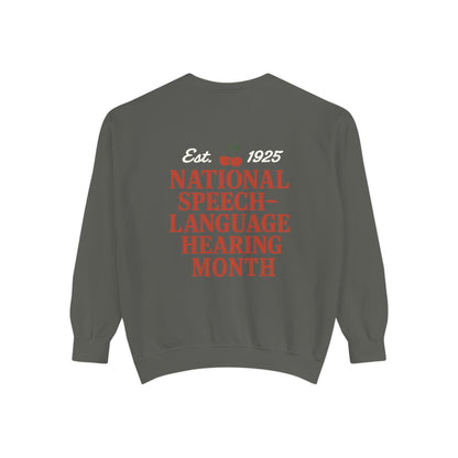 NSLHM Cherries Comfort Colors Sweatshirt | Front and Back Print