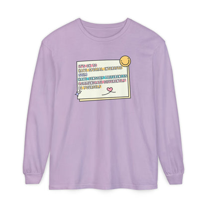 It's Ok To... Long Sleeve Comfort Colors T-Shirt