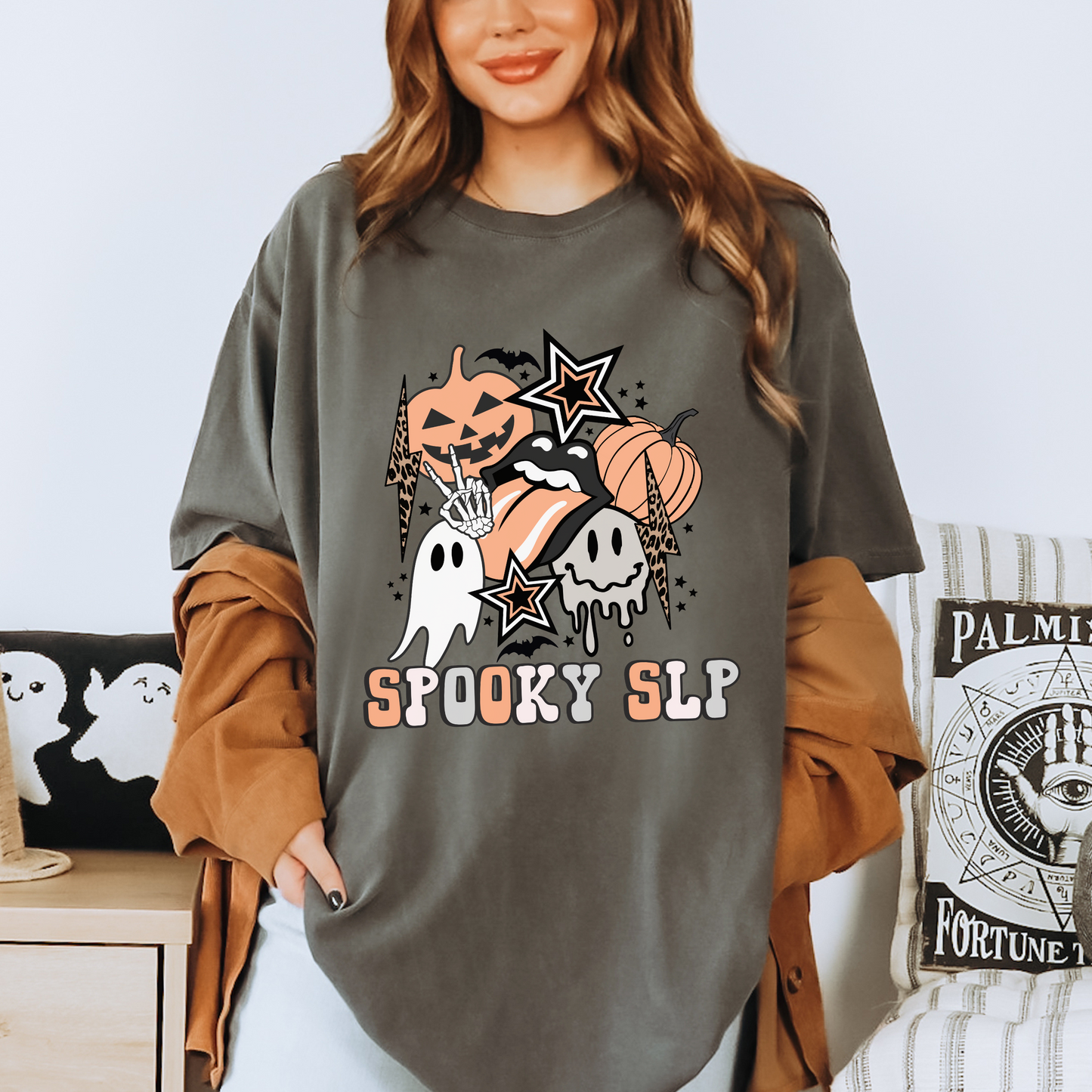 Spooky SLP Retro Halloween Comfort Colors T-Shirt