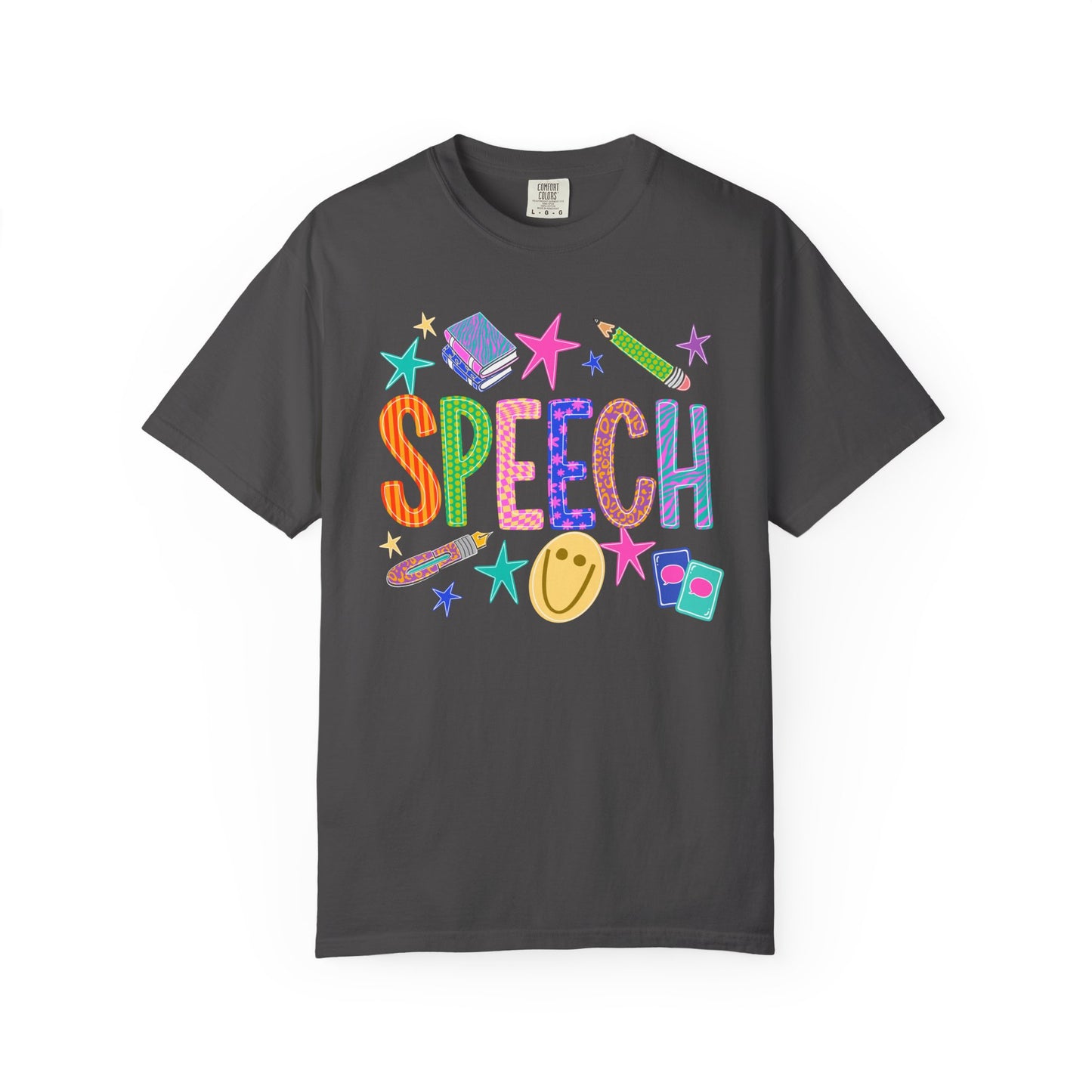 Colorful Retro Speech Comfort Colors T-Shirt