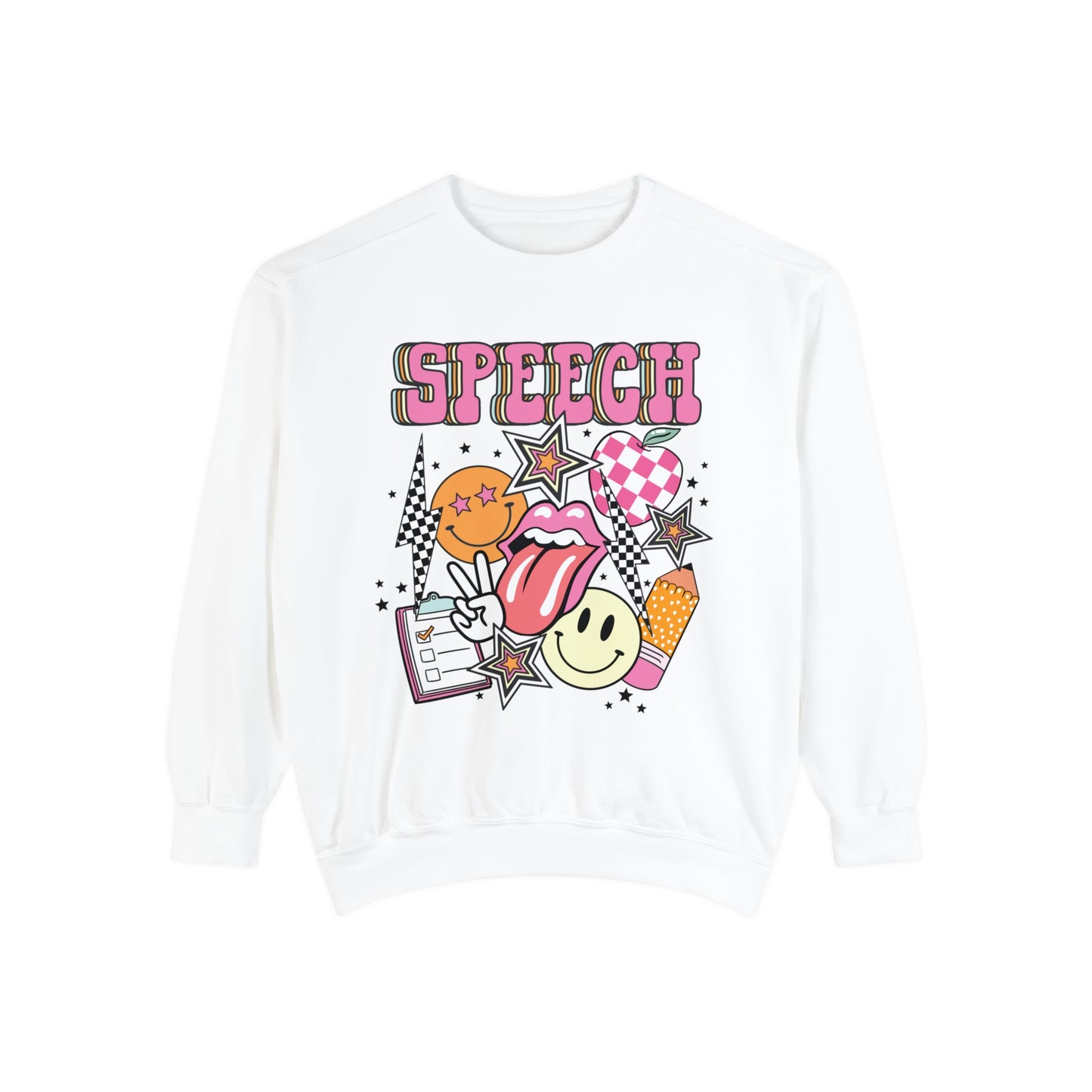 Retro Speech Comfort Colors Sweatshirt