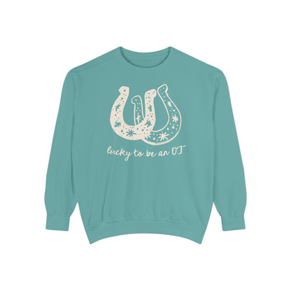 Lucky OT Horseshoe Comfort Colors Sweatshirt