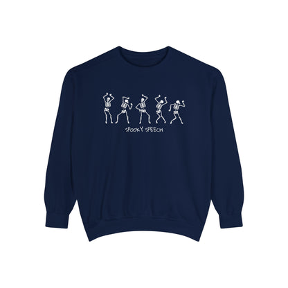 Spooky Speech Skeletons Comfort Colors Sweatshirt