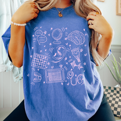 Speech & Hearing Doodles Comfort Colors T-Shirt