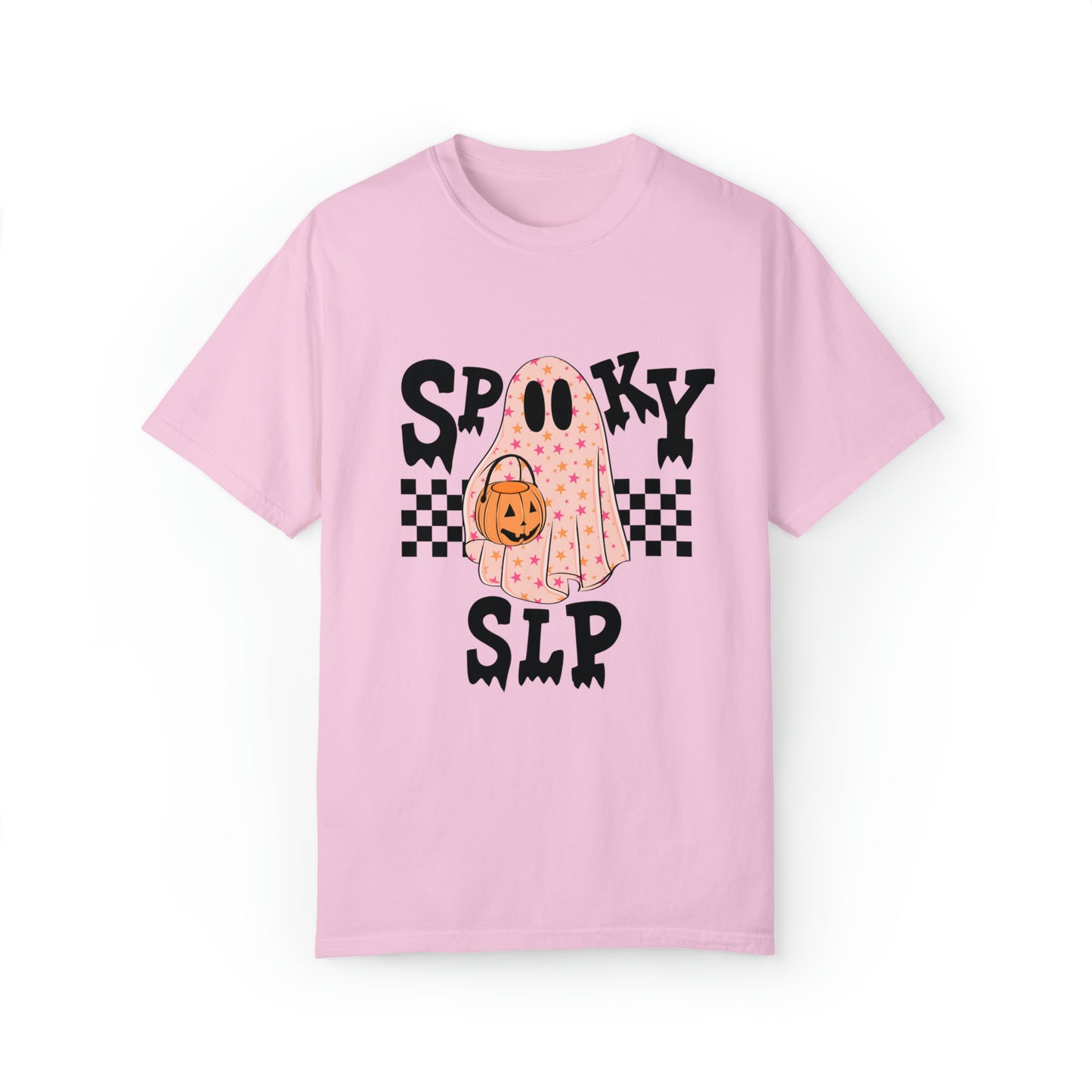 Spooky SLP Checkerboard Comfort Colors T-Shirt