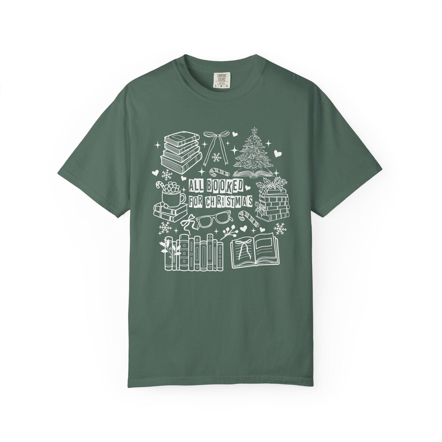 All Booked for Christmas Comfort Colors T-Shirt
