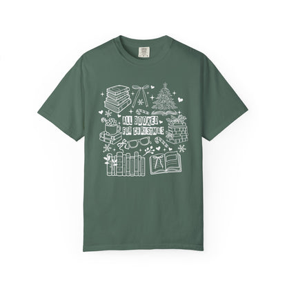 All Booked for Christmas Comfort Colors T-Shirt