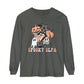Spooky SLPA Retro Halloween Long Sleeve Comfort Colors T-Shirt