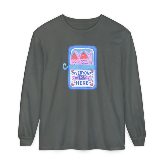 Everyone Belongs Here Long Sleeve Comfort Colors T-Shirt