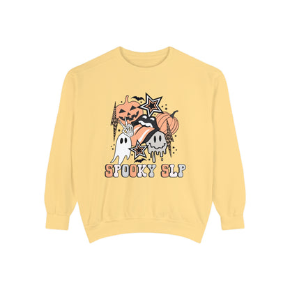 Spooky SLP Retro Halloween Comfort Colors Sweatshirt