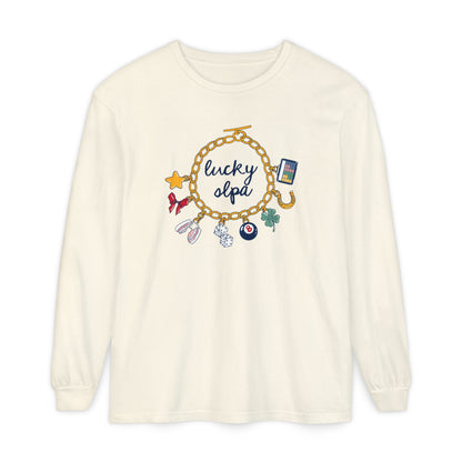 Lucky SLPA Charm Bracelet Long Sleeve Comfort Colors T-Shirt